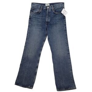 AGOLDE Jeans Womens 27 NWT Button Fly Straight Leg Denim Blue MSRP $238